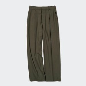 Uniqlo Wide Leg Dress Pant in M Olive